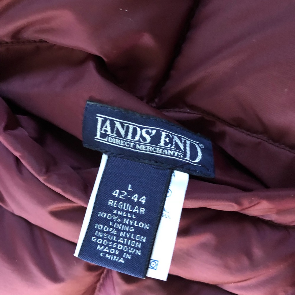 Men’s L Vintage Lands End Down Vest